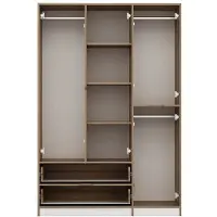 Skye Decor , Elina - 8165, Kleiderschrank, Weiß, 100 % MELAMINBESCHICHTETE SPANPLATTEN, 140 x 52 x 208 cm