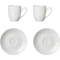 Ritzenhoff & Breker Tasse "Espressoset Bianco 4er Set weiß", weiß, B:2cm H:2cm, Porzellan, Trinkgefäße, Tasse, Spülmaschinengeeignet