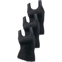 H.I.S. Spitzentop "aus Feinripp" 3er-Pack, aus weicher Baumwoll-Qualität