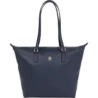 Tommy Hilfiger Blaue Damen Schultertasche – Umweltfreundlich mit Reißverschluss