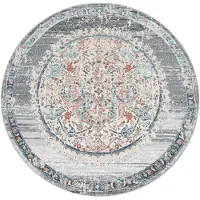 Paco Home Teppich "Torres 271", rund, 8 mm Höhe, Kurzflor, Orient-Optik, Vintage Design, In- und Outdoor geeignet