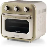 Ariete Heißluftfritteuse "4632CR", beige (cream, weiß, beige), B:34cm H:34cm T:34cm, Fritteusen, Vintage Heißluft-Fritt., Backofen und Rotisserie in Einem, 16 L, cream, Heißluftfritteuse