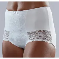 Nuance High-Waist-Panty, mit Spitzeneinsätzen