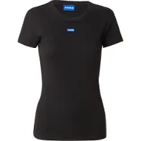 HUGO Slim-Fit T-Shirt aus gerippter Stretch-Baumwolle mit Logo Grösse M