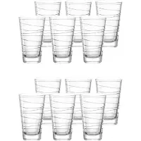 Leonardo Glas "Trinkgläser Vario 280 ml 12er Set transparent", bunt (transparent), 12 tlg., Glas, Trinkgefäße, Glas
