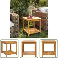The Living Store Beistelltisch Akazienholz Massiv 45 x 45 x 45 cm