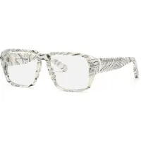 Philipp Plein Herren VPP081 PLEIN HEXAGON 09YL Rahmen von BRILLEN Acetat Beige Quadratisch