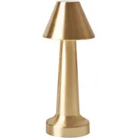 Beliani Tischlampen 2er Set Gold Metall Kabellos Wiederaufladbar Touch Funktion Dimmfunktion USB Kabel Indoor Outdoor Tischleuchte Schreibtischlampe