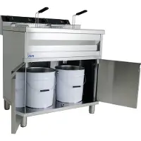 Saro Gastro-Products GmbH Saro Fritteuse GASTROLINE, Edelstahl, Praktische Fritteuse mit zwei Fächern à 12 Liter Volumen, 1 Fritteuse