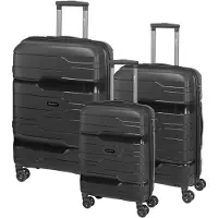 CHECK.IN Memphis Trolley-Set 3tlg. (schwarz)