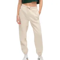 Superdry für Damen. W7011098A Jogginghose mit Gummizug und Essential-Logo an der Unterseite (L), Beige, Lässig, Baumwolle