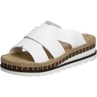 Rieker Pantolette Keilabsatz, Sommerschuh, Schlappen mit Juteumrahmung