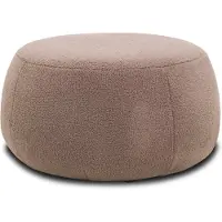 Domo Hocker "800012 elegant und zeitlos, Solitär, bequem, B/T 75/75cm", rosa (altrosa), B:75cm H:42cm T:75cm, 100% Polyester, Hocker, Hocker, Hocker rund gepolstert