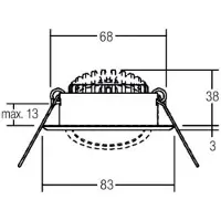 Brumberg LED-Einbauspot BB09, DALI, Anschlussbox, edelstahl