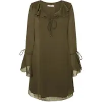 Pepe Jeans für Damen. PL953617 Respekt Kleid grün (XS), Lässig, Polyester, Langarm