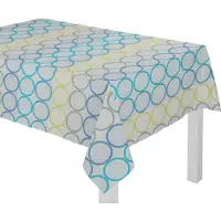 Wirth Tischdecke "ZIRBELLO" Gr. 1, blau (blau, grün), B:85cm L:85cm, Baumwolle, Polyester, Tischdecken, Tischdecke