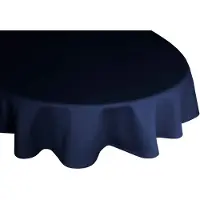 Wirth Tischdecke "NEWBURY" Gr. 1, blau (nachtblau), Ø:160cm, Baumwolle, Polyester, Tischdecken, Tischdecke, rund
