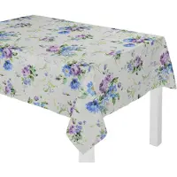 Wirth Tischdecke "MONTROSE" Gr. 1, lila (lila, blau), B:85cm L:85cm, Polyester, Tischdecken, Tischdecke, oval