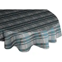 Wirth Tischdecke "LAUFENBERG" Gr. 1, blau (petrol), B:130cm L:190cm, Baumwolle, Polyester, Tischdecken, Tischdecke, oval