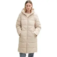 Tom Tailor Damen Puffer Parka mit Kapuze, 12365 - Dusty Beige, M