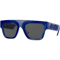 Versace Herren VE4430U 529487 Gläser SONNENBRILLEN Injiziert Blau Grau Quadratisch Normal