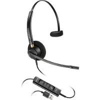 HP Poly EncorePro 515 Monaural Headset mit USB-A, Kabelgebunden, Büro/Callcenter, 52 g, Kopfhörer, Schwarz
