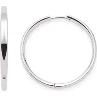 Leonardo Paar Creolen "Ohrringe Bravo", silber (edelstahlfarben), Ohrringe, Damen, 32mm, Edelstahl, Paar Creolen