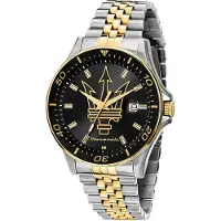 Maserati Sfida Herrenuhr Quarz 44mm Gold Silber