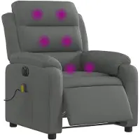 vidaXL Massagesessel Elektrisch Dunkelgrau Stoff