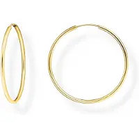 Thomas Sabo Paar Creolen "mittelgroß", gold (gelbgoldfarben), Ohrringe, Damen, 40mm, Silber 925 (recycelt), Paar Creolen