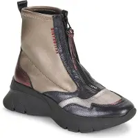 Hispanitas für Damen. CHI243628 Bronzefarbene Sportstiefeletten aus Leder (41), 3 bis 5 cm, Reißverschluss, Lässig