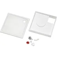 OTTOFOND Duschwannen Komplettset Mambu 90 x 90 x 3 cm weiß glänzend glatt 900812