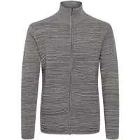 !Solid Strickjacke SOLID "Strickjacke SDStruan", Herren, Gr. M, grau (grau mel), Obermaterial: 100% Baumwolle CO., Strickjacken Strickjacke