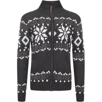 !Solid Strickjacke SOLID "Strickjacke SDNoran", Herren, Gr. L, grau (dar grau m), Obermaterial: 100% Polyacryl PAN., Strickjacken Strickjacke