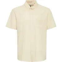 Blend Kurzarmhemd "Kurzarmhemd BHShirt", Herren, Gr. M, N-Gr, beige (oyster gray), Obermaterial: 70% Baumwolle CO. 30% Leinen LI., Hemden Kurzarmhemd
