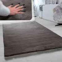 Paco Home Fellteppich "Rabbit 780", rechteckig, 26 mm Höhe, Kunstfell, Kaninchenfell-Haptik, ein echter Kuschelteppich, Uni-Farben