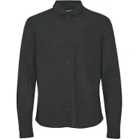 Blend Langarmhemd "Langarmhemd BHShirt", Herren, Gr. XL, N-Gr, schwarz, Obermaterial: 70% Baumwolle CO. 30% Leinen LI., Hemden Langarmhemd