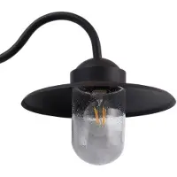 LINDBY Bilma Außenwandleuchte, rostfarben, Glas, 29 cm - , Bilma, dimmbar, Braun / Rost, für Balkon, Aluminium, Modern