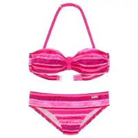 Buffalo Bandeau-Bikini in pink-gestreift | Gr.: 146/152