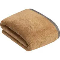 Bugatti Badetuch "Prato", braun (camel), B:100cm L:150cm, Walkfrottier, Obermaterial: 100% Baumwolle, Handtücher, Badetuch, Uni Farben, mit melierter Optik im Saum