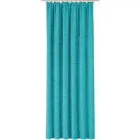 Wirth 1100000002199 "Trondheim B", blau (türkis), B:132cm H:245cm, Chenille, Polyacryl, Gardinen, 1100000002199, nach Maß