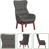 The Living Store Relaxsessel Dunkelgrau Stoff