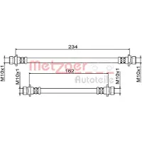 METZGER Bremsschlauch 4111861 Hinterachse rechts für HONDA