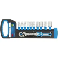 Osmo Steckschlüsselsatz mit Ratsche HT1R334 Umschaltknarre Knarrenkasten 10 Stecknüsse
