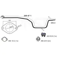 ERNST Abgasrohr 305471 mitte für FORD