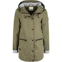 Oxmo Regenjacke "Regenjacke OXBecky", Damen, Gr. L, grün (dusty oliv), Obermaterial: 100% Polyurethan PU., Mäntel Regenjacke