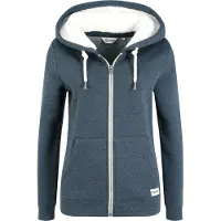 Oxmo Sweatjacke "Sweatjacke OXBinji", Damen, Gr. L, blau (insignia blau melange), Obermaterial: 50% Baumwolle CO. 50% Polyester PES., Sweatjacken Sweatjacke
