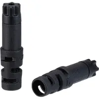 Jagwire Endkappen knickfest – 4,5 mm Verschiebung (geflochten) – Kunststoff (30 Stück) – schwarz