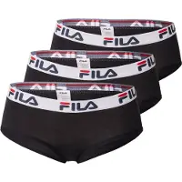 FILA Retro Pants "WOMAN CULOTTE", Damen, Gr. S, schwarz, Obermaterial: 95% Baumwolle, 5% Elasthan, bedruckt, unifarben mit Farbeinsatz, körpernah, Unterhosen Retro Pants, elastischer Logobund