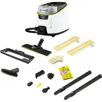 Kärcher SC 5 DELUXE SIGNATURE LINE, Zylinder-Dampfreiniger, 1,3 l, Schwarz, Weiß, Drehregler, 50 cm, 100 cm